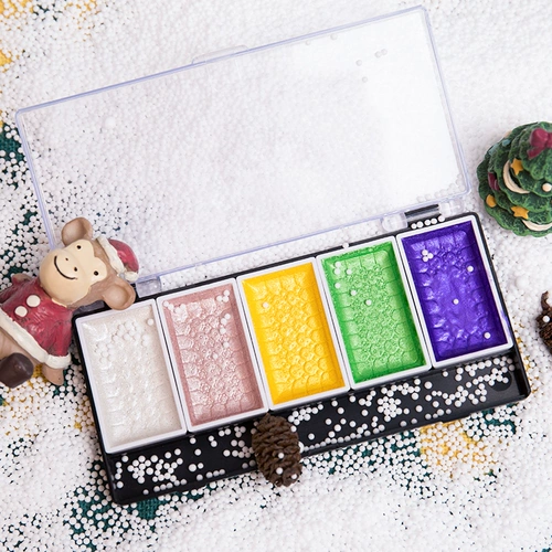 Пигментированная акварель, кисть, металлический комплект, тара, фартук для рисования, 5 цветов, 8 цветов, подходит для начинающих, ручная роспись