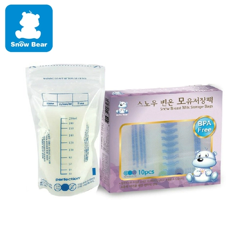 小白熊 Одноразовая ёмкость для хранения молока, увлажняющая сумка для хранения, 30 штук, 200 мл