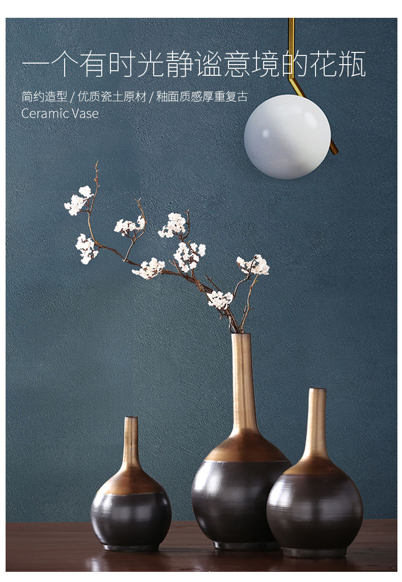 I and contracted light key-2 luxury ceramic vase American creative home furnishing articles flower arranging flowers, soft outfit decoration designers