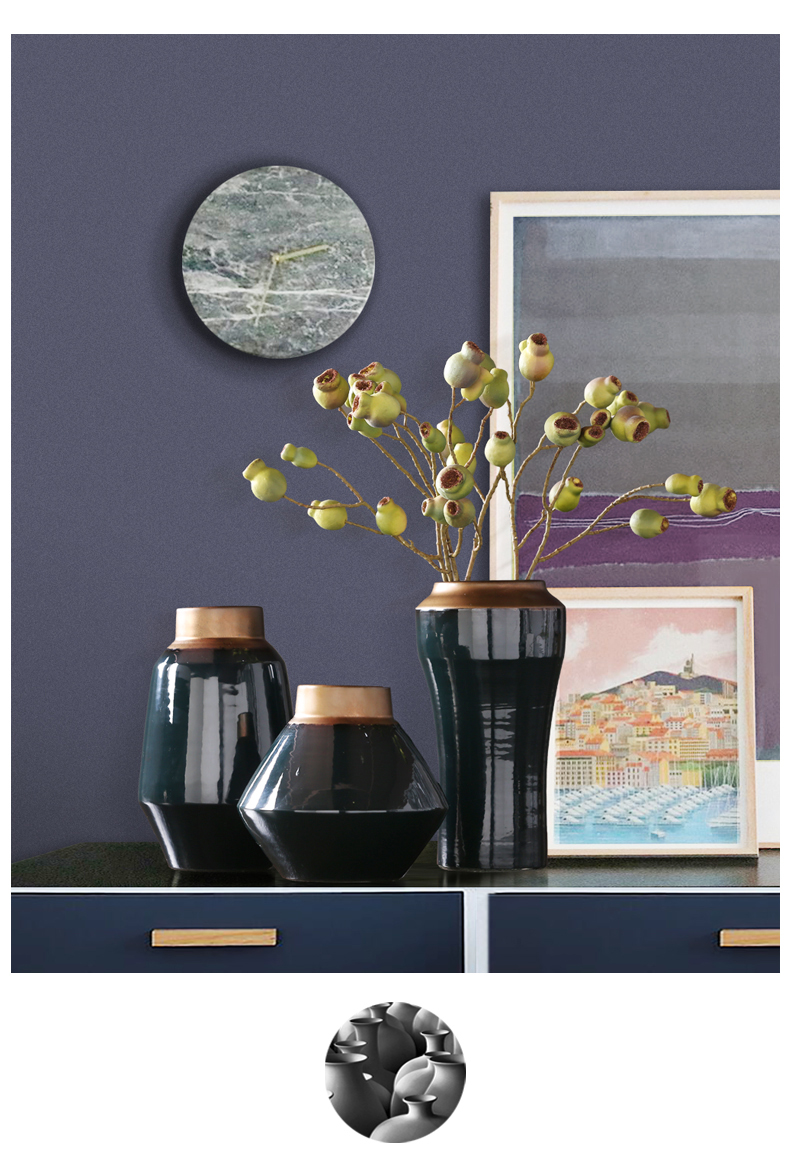 Contracted American light key-2 luxury furnishing articles home decoration ceramic vase inserted between dry flower, flower implement porch example soft outfit