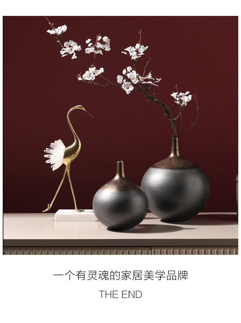 New Chinese style ceramic vases, flower arranging suit creative combination furnishing articles, the sitting room porch restaurant household soft adornment