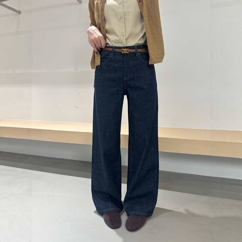 Babu Jeans Kabodo Women's 69590 Kabu 2026 Autumn New Style Flap Pocket Regular Wash Wide-Leg Pants