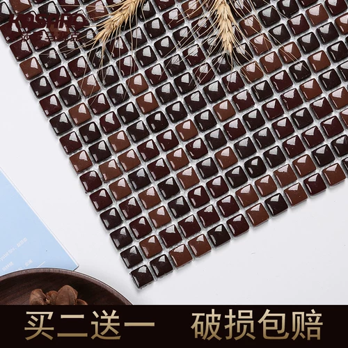 KASARO Коричневая кристаллическая мозаичная плитка по всей поверхности, самоклеящаяся наклейка на стену для ванной комнаты, бассейна, ванной комнаты