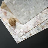 KASARO Натуральная раковина 15*30 Длинные полоски плотно подходящих мозаики самоклеящаяся керамическая плит