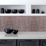 KASARO Коричневая кристаллическая мозаичная плитка по всей поверхности, самоклеящаяся наклейка на стену для ванной комнаты, бассейна, ванной комнаты