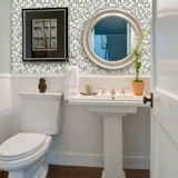 KASARO Мраморная стеклянная самоклеющаяся мозаика из нержавеющей стали на стену