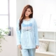 Bộ đồ ngủ cotton mùa xuân và áo tay dài cho bà bầu sau sinh Phụ nữ tháng cho con bú cho con bú áo mùa thu đông