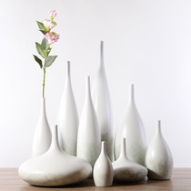 Ceramic vase ornaments Simple living room model room Nordic style soft decoration home creative flower vase dried flower arrangement