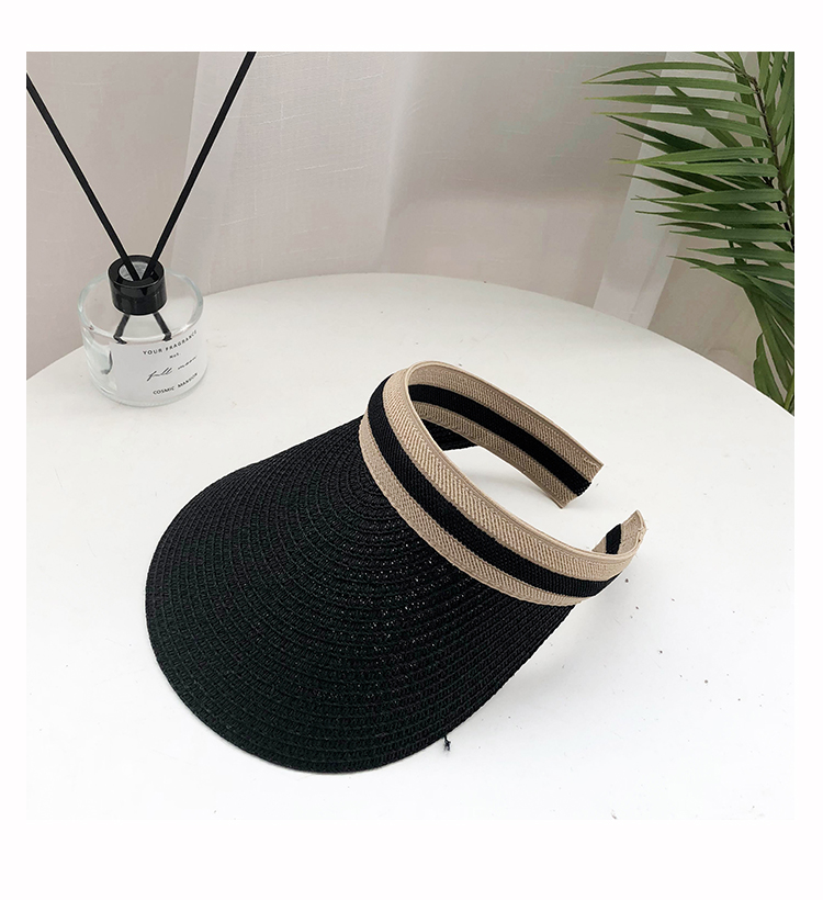 Female Summer Peaked Face Cover Sun-proof Topless Vacation Straw Sun Hat display picture 12