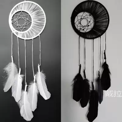 Exquisite birthday gift Korean version of exquisite handmade interior decoration dreamcatcher pendant home pendant black moon