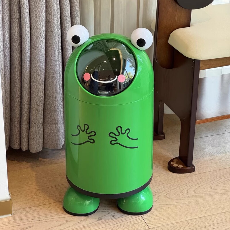Frog Trash Can Home Living Room Tall Bathroom Toilet No Bending Kitchen with Lid Bedroom Waste Paper Basket Cute Frog Trash Can Home Living Room Tall Bathroom Toilet No Bending Kitchen with Lid Bedroom Waste Paper Basket Cute
