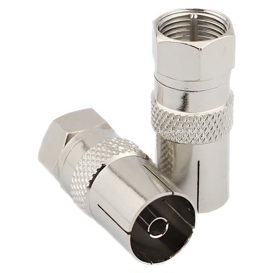 Set-top box threaded British F head male to RF female full copper TV head converted to British F head