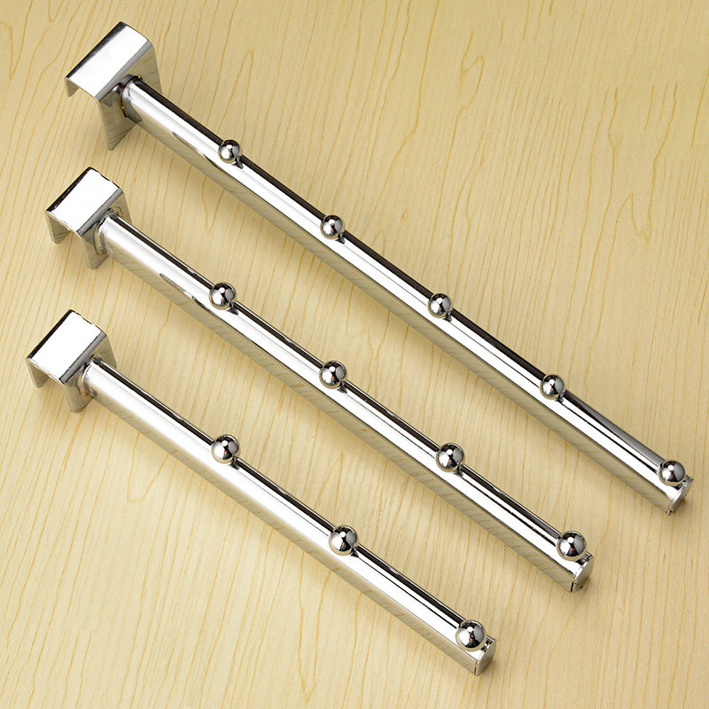 Chi-square tube flat five beads clothing store hanging clothes hook with ball hanging beads square tube hook clothing display rack five nails