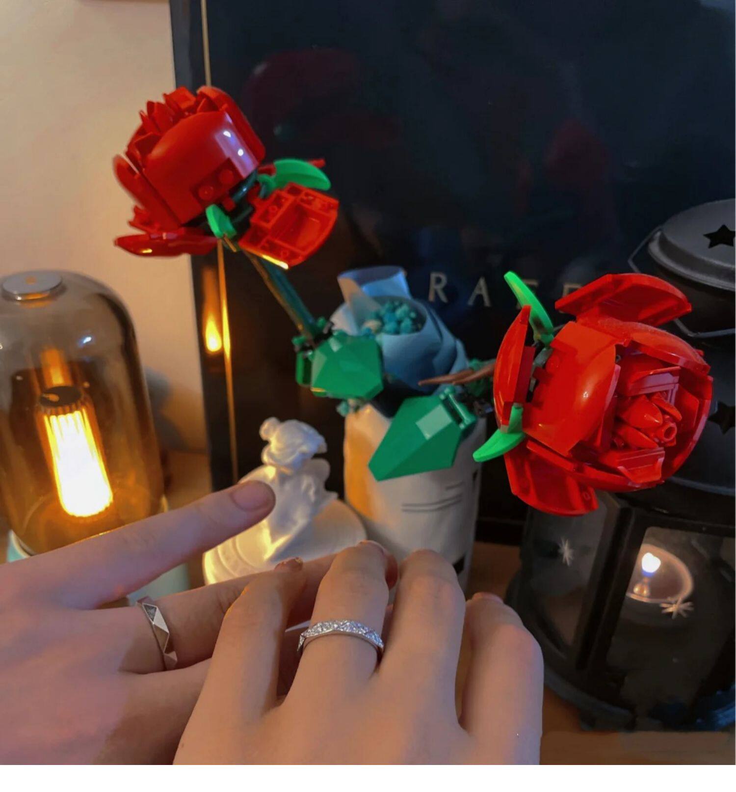 Кольцо 情侣戒指一对闭口结婚纯银18k玫瑰金订婚定制男女轻奢高级感对戒 Other home