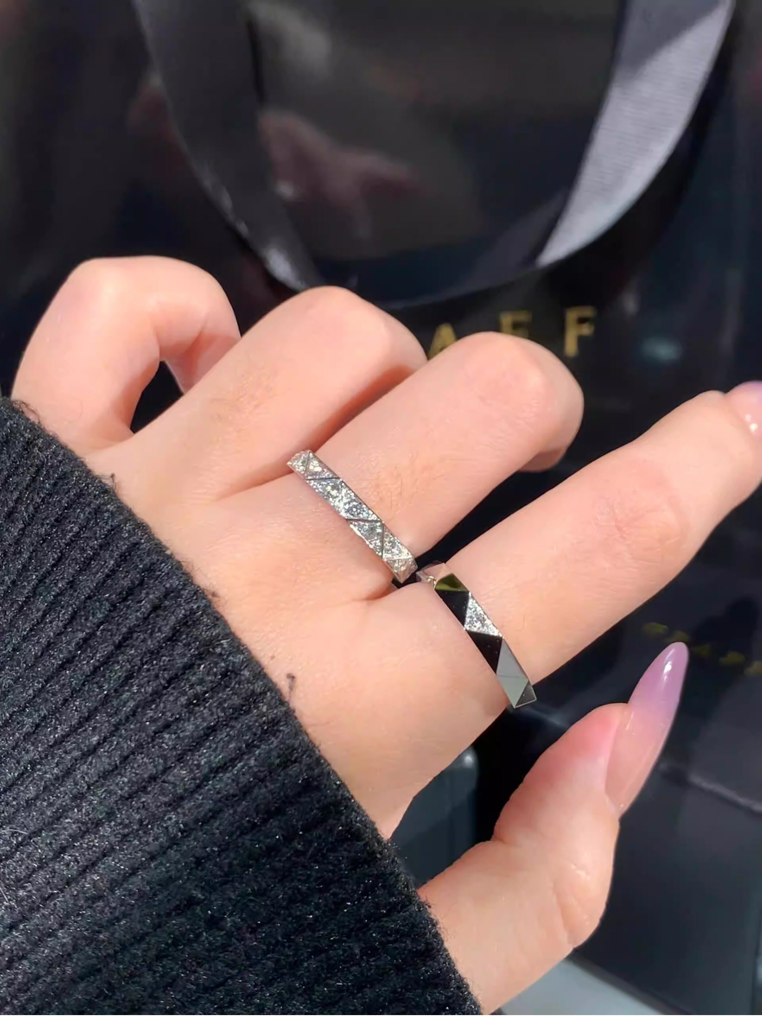 Кольцо 情侣戒指一对闭口结婚纯银18k玫瑰金订婚定制男女轻奢高级感对戒 Other home