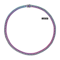 LUXTA Aurora illusion Cuban necklace element chain tide color hip hop accessories European and American fashion fashion fashion brand men and women
