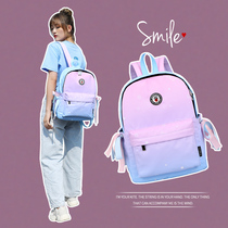 School bag female ins style Korean version niche gradient color large capacity college student original Japanese and Korean wild girl backpack