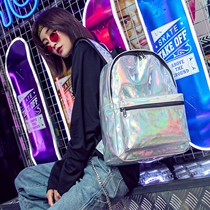  Laser school bag female ulzzang Korean version of Harajuku new bf style backpack tide brand ins super fire student backpack female