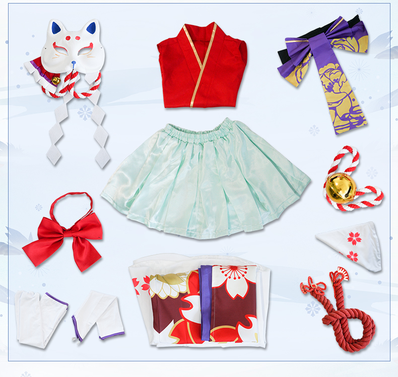Bộ phận COS và Yang mặc quần áo tuyết cho nữ xem trang phục cosplay anh đào đầy đủ bộ trang phục đạo cụ và điểm gió COS azur lane cosplay