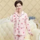 Bộ đồ ngủ cho phụ nữ trung niên cotton dài tay mùa xuân và mùa thu mẹ phục vụ mùa đông và mùa hè mỏng phù hợp với phụ nữ trung niên đồ bộ kiểu đẹp 2021