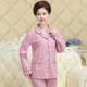 Bộ đồ ngủ cho mẹ dài tay cotton mùa xuân và mùa thu và mẫu mùa đông XL Mẹ chồng trung niên phục vụ nhà mùa hè phù hợp với người già thời trang nữ