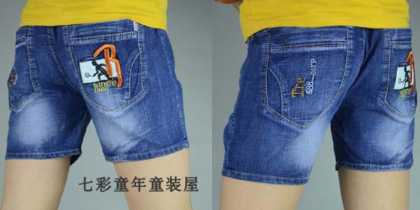 Trai quần short denim mùa hè mỏng quần áo trẻ em đàn hồi lỏng trẻ em của quần nóng trong cậu bé lớn cậu bé năm quần thủy triều hoang dã