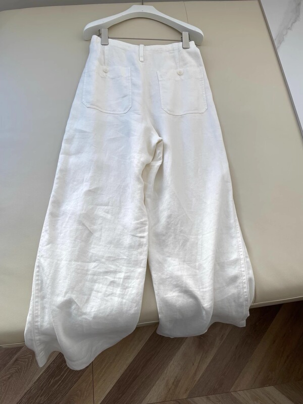 Clearance Sale~ White Ramie Cotton Linen Straight Wide-Leg Pants for Women, Summer Elastic High-Waisted Cotton-Linen Casual Long Pants Clearance Sale~ White Ramie Cotton Linen Straight Wide-Leg Pants for Women, Summer Elastic High-Waisted Cotton-Linen Casual Long Pants