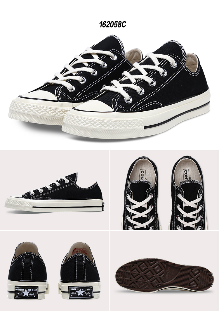 Converse Converse 1970s Samsung tiêu chuẩn đen cao vàng thấp đen thấp cao để giúp giày vải thông thường nam và nữ 162050C shop giày sneaker