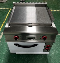 Electric griddle with griddle oven striped steak oven full flat 1 3 pits chrome plated electric iron plate western food equipment
