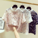 Брендовая модная рубашка, цветочный принт, короткий рукав