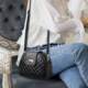 2024 Fashionable Autumn Women's Shoulder Bag, Trendy Quilted Single-Shoulder Bag for Middle-Aged Women, Black Crossbody Bag, Three-Layer Versatile Small Bag