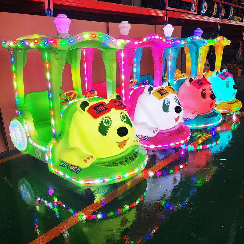 Бампер автомобили 2023新款儿童广场电动卡丁碰碰小汽车公园商场摆摊游乐场发光双人