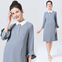 Pregnant women 2020 Spring NEW long pregnant women dress women breastfeeding fashion business skirt tide