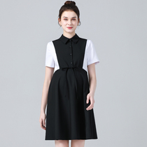 Pregnancy Maternity Dress 2022 Summer New Short Sleeves Dress Dress Woman Business Career Tooling Skirt Positive Dress