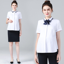 2022 Summer Dress New Pregnant Woman Suit Woman Short Sleeve Shirt Pants One Step Bag Skirt Two-piece Commuter Career Tooling