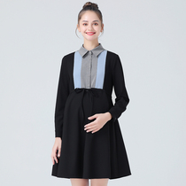 Pregnancy Woman Dress Spring New Long Sleeves Pregnant Woman Dress Dress Woman Fashion Original Career Tooling for Long Dress For Work