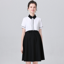 Pregnant women 2020 Summer Dress New pregnant women dress women business professional overdress interview short sleeve long skirt