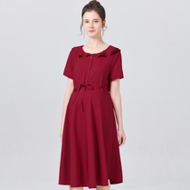 Pregnant women 2020 Summer Dress New pregnant women dress women high-end thin business pregnancy long short sleeve skirt