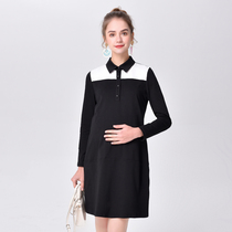 Pregnancy Woman Dress Spring Autumn Clothing Pregnant Woman Lian Clothing Skirt Woman Business Career Interview Tooling for long sleeves Loose Jacket Tide