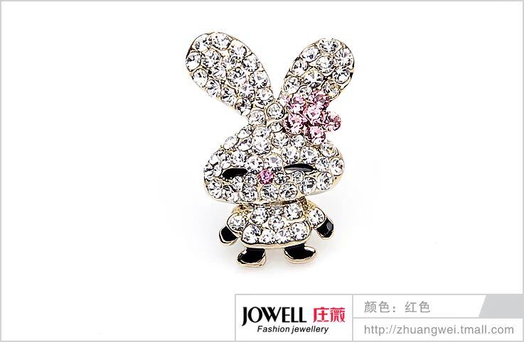 Trang sức mới hợp kim thời trang Tây lắp ráp nữ trâm cài rhinestone thỏ trâm phiên bản Hàn Quốc pin 428 - Trâm cài huy hiệu cài áo sơ mi