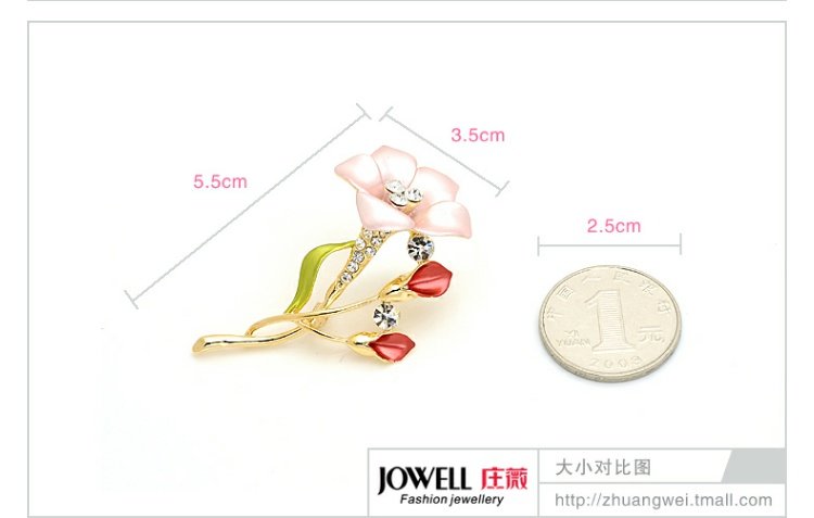 Trang sức Thời trang mới Hợp kim Tây hội Nữ Corsage rhinestone Hoa Trâm Pin Hàn Quốc 677 - Trâm cài trâm cài áo
