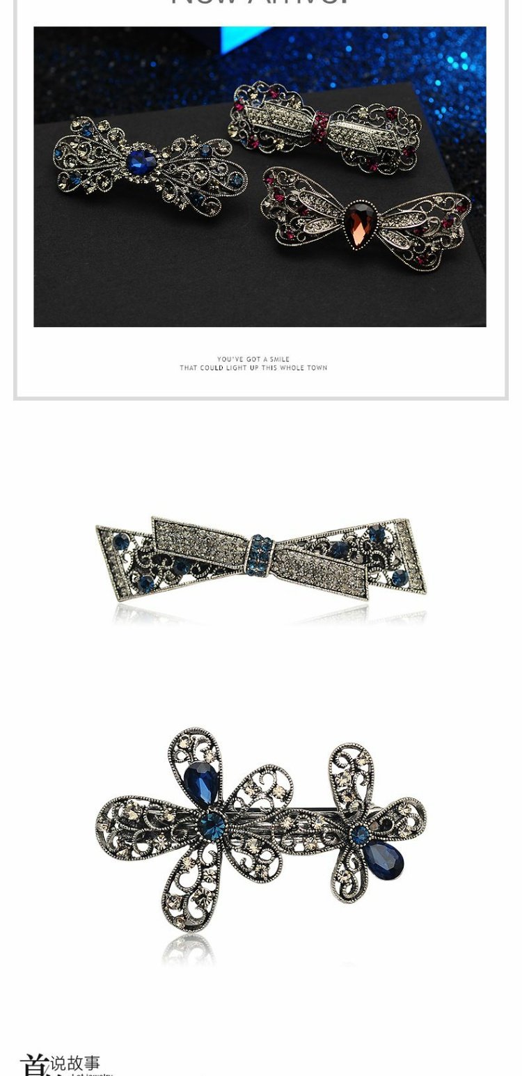 Người lớn retro đơn giản nhỏ đầu clip rhinestone mùa xuân clip kẹp tóc nữ tiara phụ kiện tóc Hàn Quốc kẹp tóc ngang clip nhỏ kẹp càng cua dài