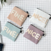 Coin bag fabric mini canvas storage bag sanitary napkin lipstick jewelry coin student small coin wallet storage bag