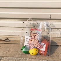 Net red transparent bag womens large capacity waterproof cute summer wild ins casual lunch bag lunch bag bag bag