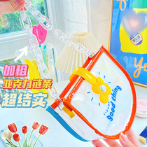 Hand bag female niche design work waterproof large capacity small bag chain mini bag transparent shoulder bag