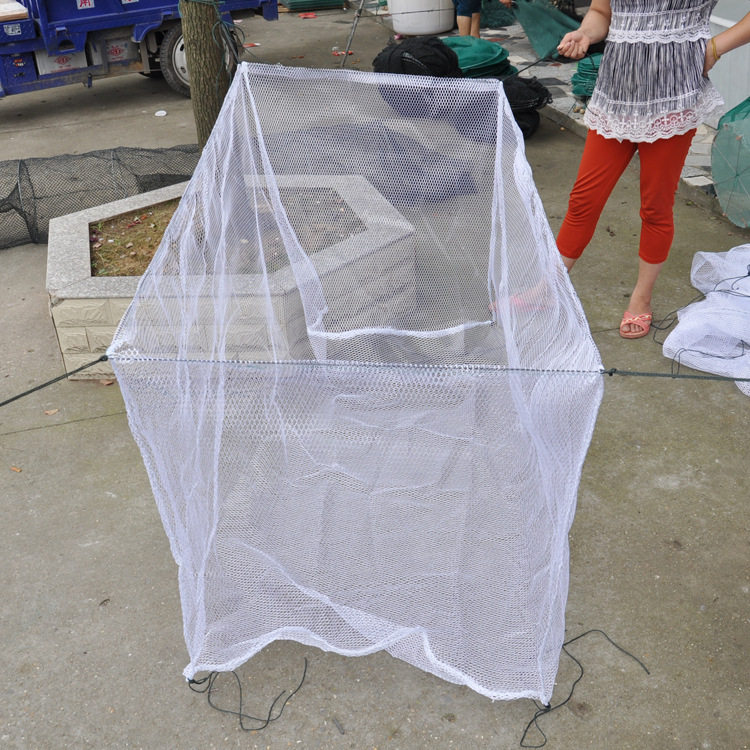 Special box Net for fish farming net nylon knitted white mesh soft fishing net does not hurt fish small mesh cage