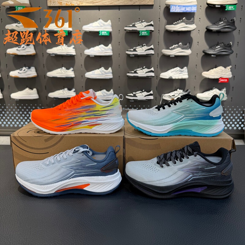 361 Degrees Men's Titan Cqt 4Th Generation 2026 Autumn Shock-Absorbing Anti-Slip Soft Elastic Breathable Sports Running Shoes 572632208