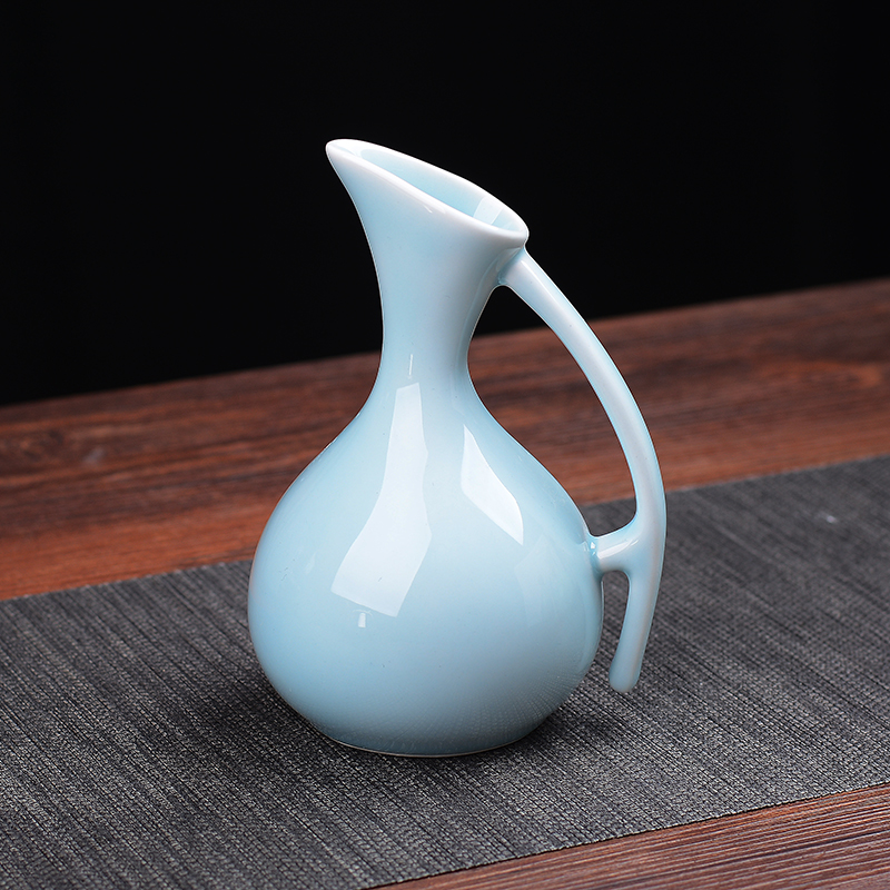 Poly real scene celadon half pot of half jins of 1 kg to liquor jar of archaize of wine wine wine bottle wine high - end