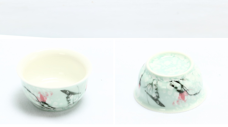 Hand - made kung fu tea set size 6 pack with the personal special celadon ceramics tea sample tea cup