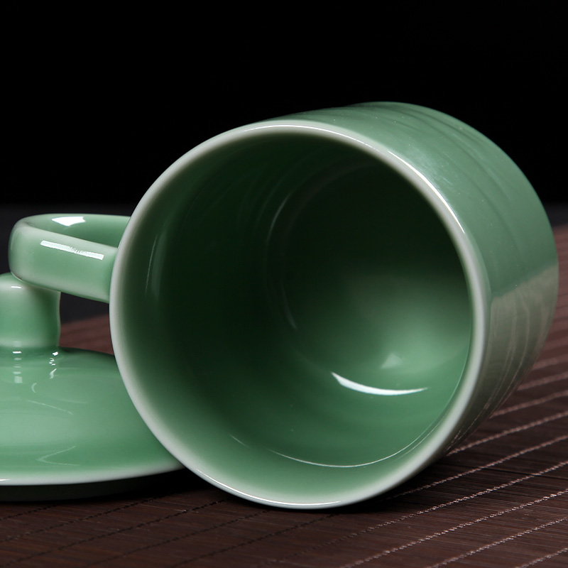 QY meet DIY private custom office keller cup together scene celadon ceramics creative cup by patterns